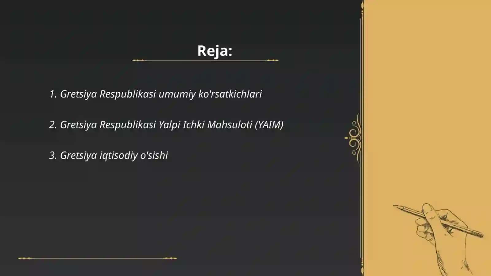 Gretsiya respublikasi va iqtisodiy korsatkichlari 2