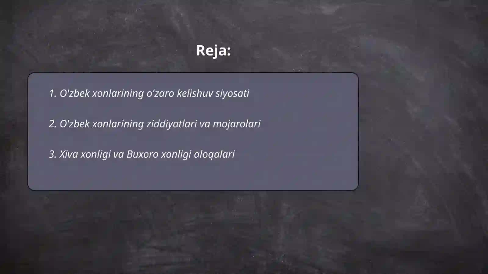 O'zbek xonlarining o'zaro munosabatlari va xalqaro savdo diplomatik aloqalari 2