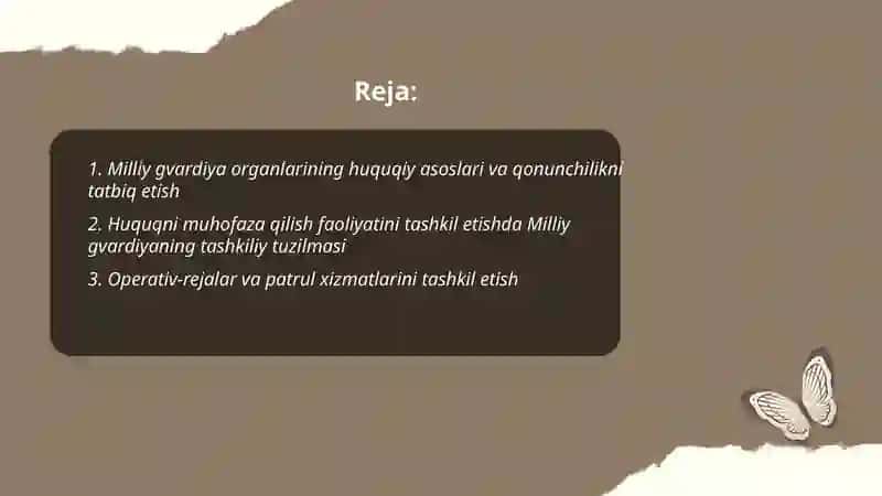 Milliy gvardiya organlarida huquqni muhofaza qilish faoliyatini tashkil etish 2