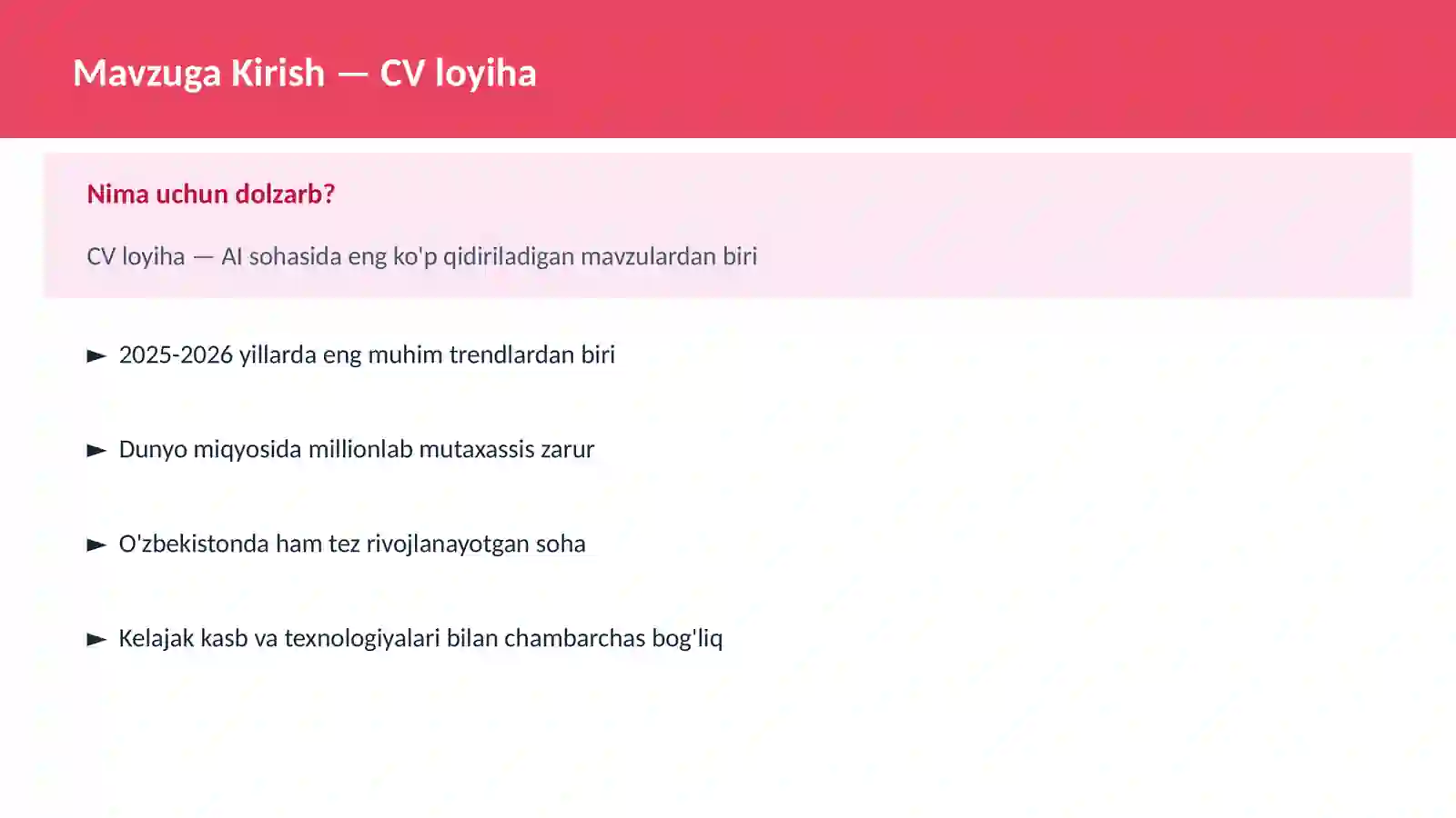 CV loyiha 2
