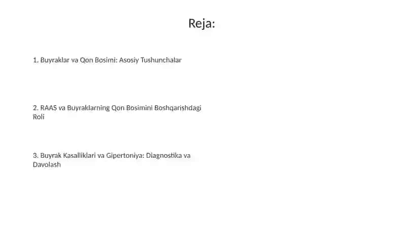 Arterial bosimning boshqariluvi da buyraklarning roli 2