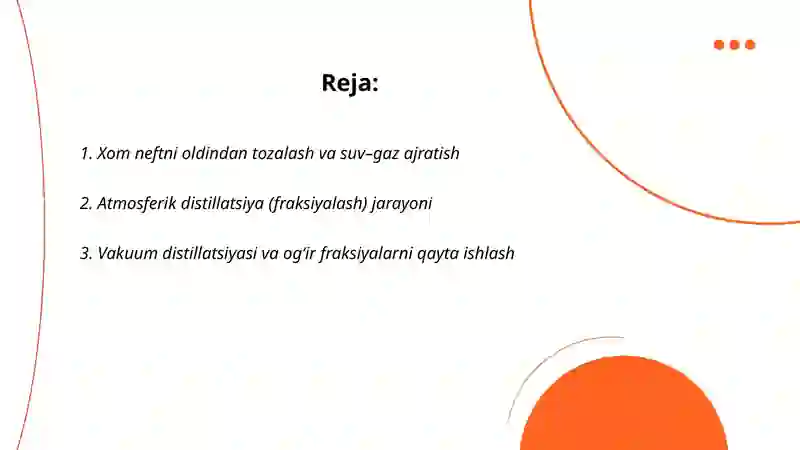 Neft mahsulotlarini qayta ishlash 2