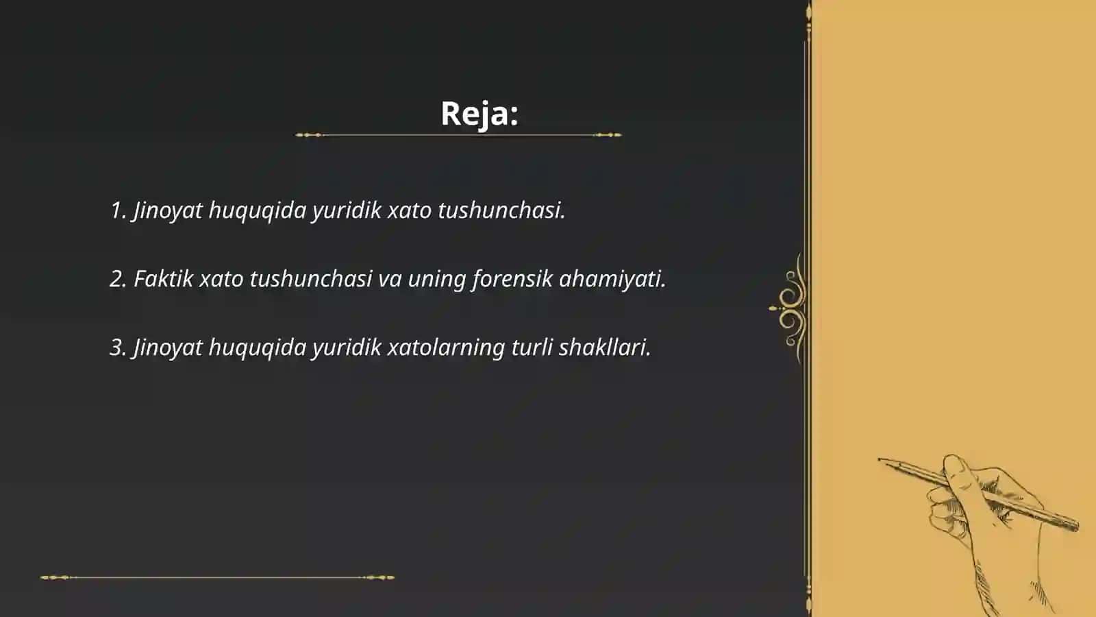 Jinoyat huquqida yuridik va faktik xato 2