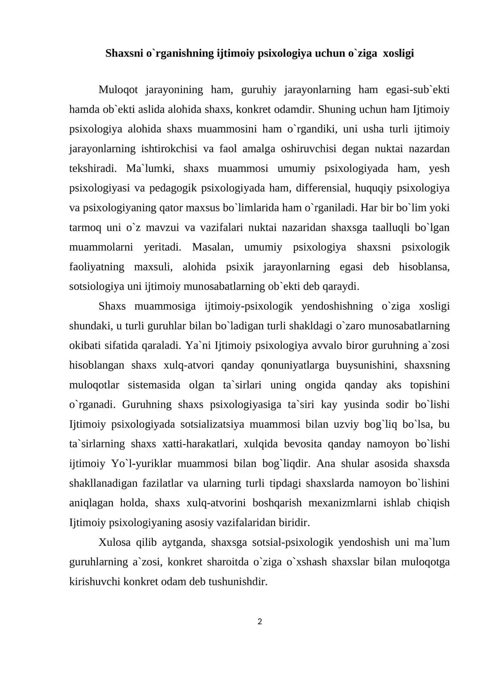 SOTSIAL PSIXOLOGIYADA SHAXS MUAMMOSI 2