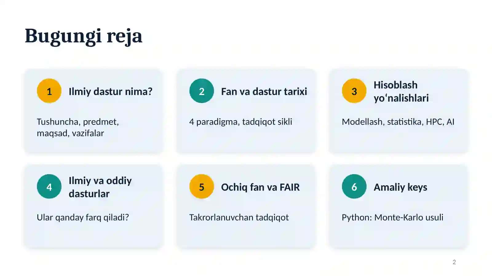 Ilmiy dasturiy ta’minot 2