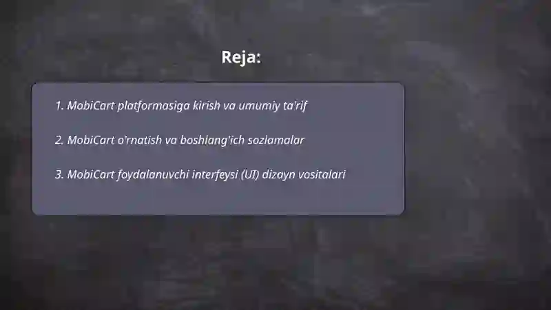 MobiCart platformasi 2