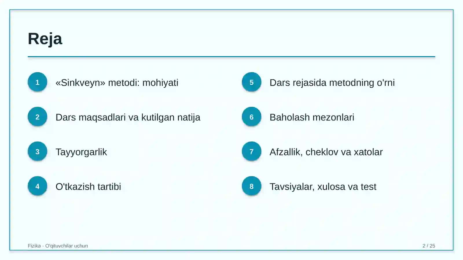 fizika darslarida sinkveyn metodidan foydalanish 8402 2