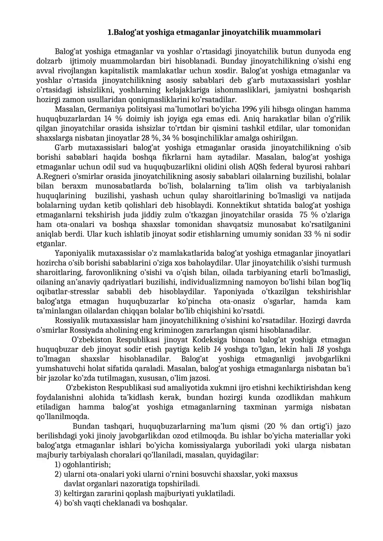 Jinoyatchilik bolalarda delinkventlik vujudga kelish sifatida 2