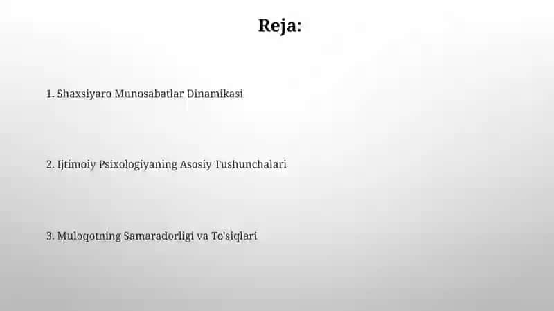 Ijtimoiy Psixologiyaning Asosiy Tushunchalari 2