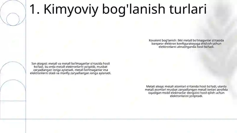 Kimyoviy Bog’Lanis 2