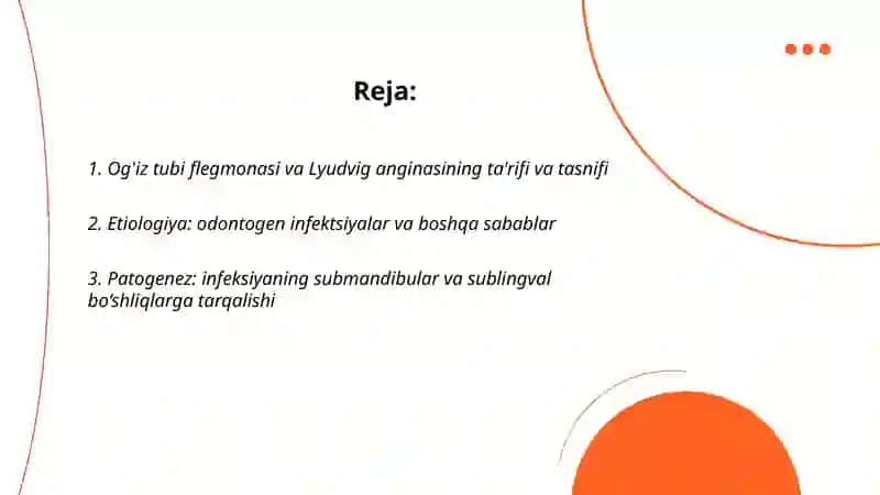 Og’iz tubi flegmonasi. Lyudvig anginasi 2
