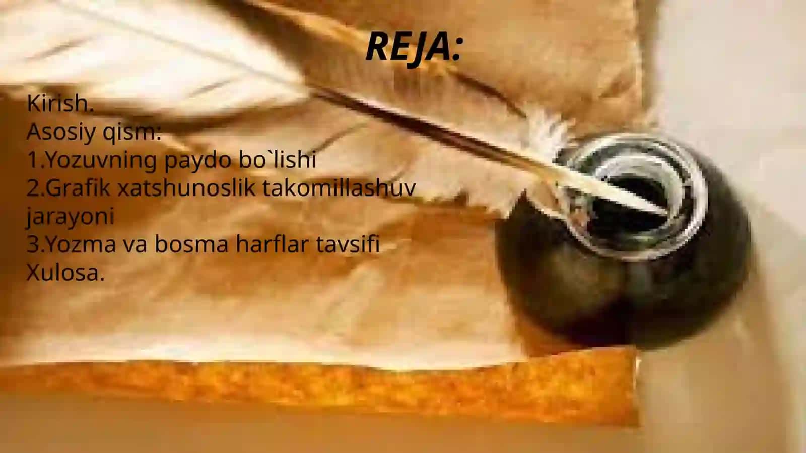 TURLI TARIXIY DAVRLARDA GRAFIK XATSHUNOSLIK SHAKLLARINING PAYDO BO`LISH JARAYONI, YOZMA VA BOSMA HARFLAR SHAKLI 2
