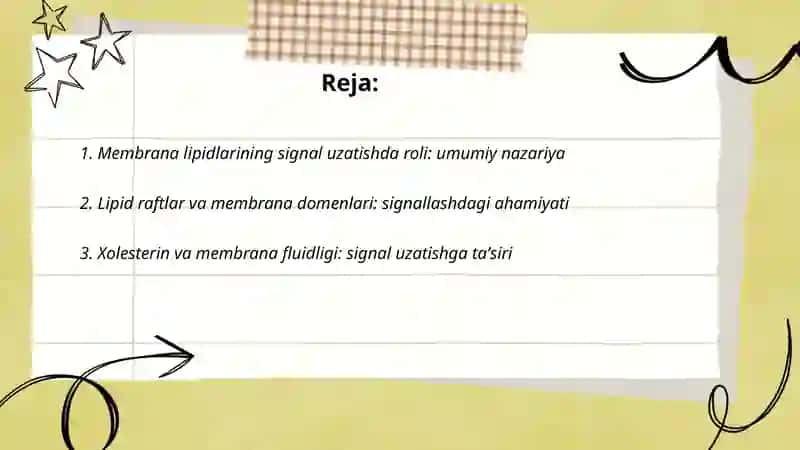 Membrana lipidlarining hujayraga signal oʼtkazishidagi ahamiyati 2