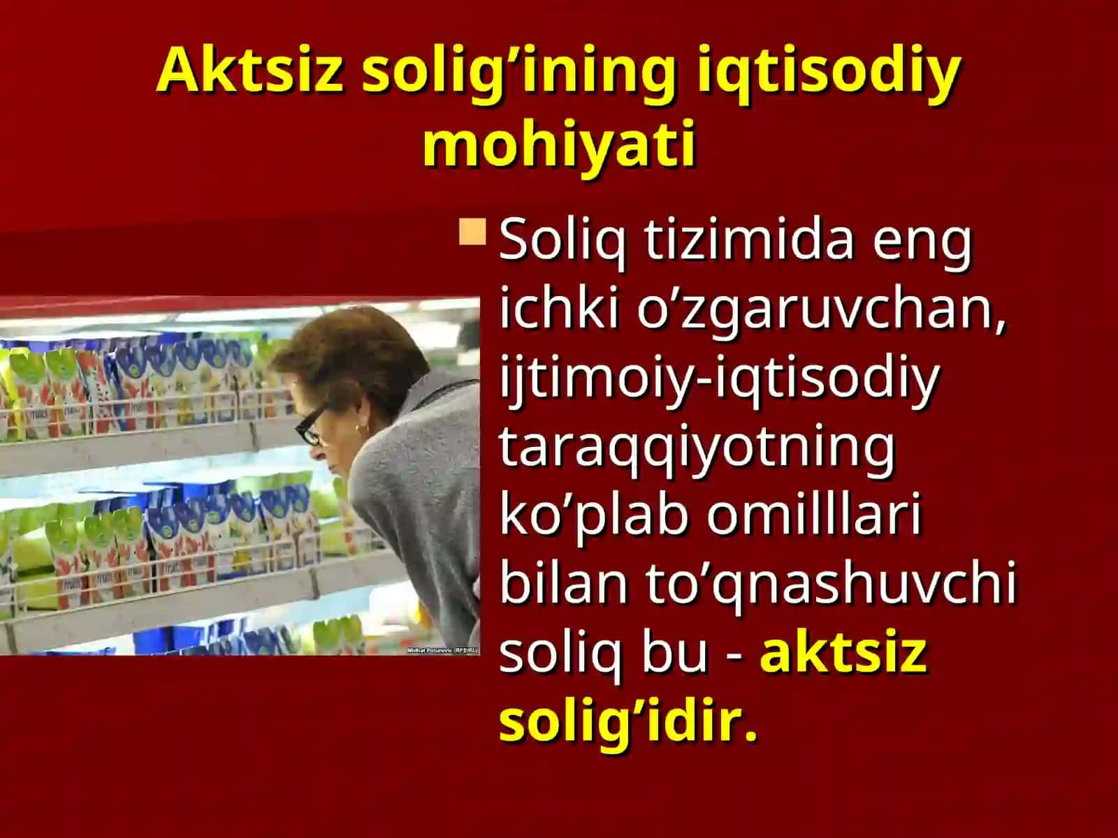 Aktsiz solig'ining soliq tizimi va davlat byudjeti daromadlarida o`rni 2