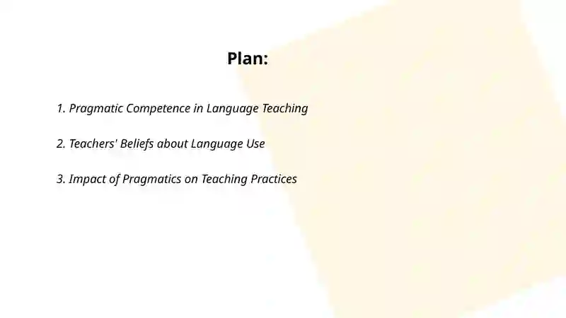 Pragmatic Competence in Language Teaching 2