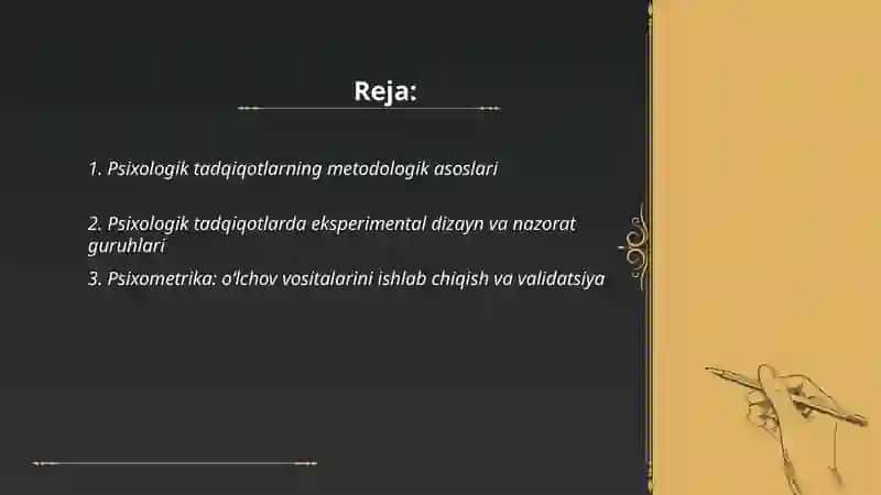 Psixologning tadqiqotchilik faoliyati 2