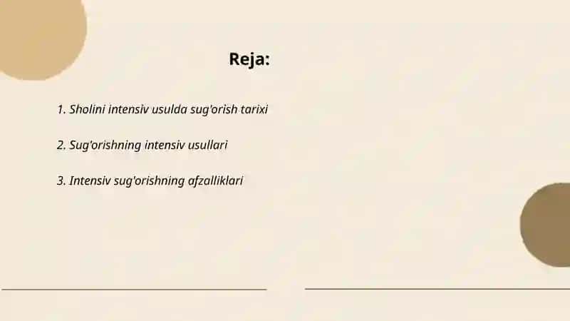 Sholini intensiv usulda sug'orish tarixi 2