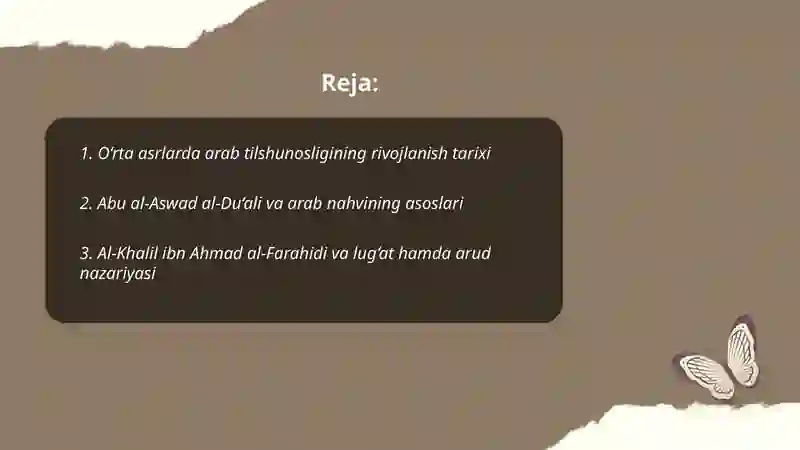 O‘rta asrlarda arab tilshunosligi 2