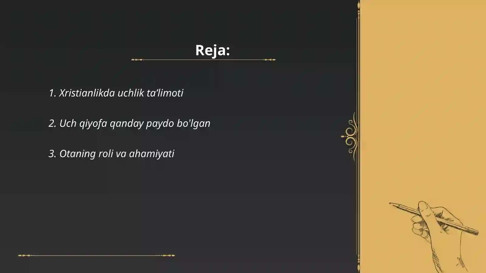 Xristianlik taʼlimoti da yakka xudoning uch qiyofasi haqidagi taʼlimot 2