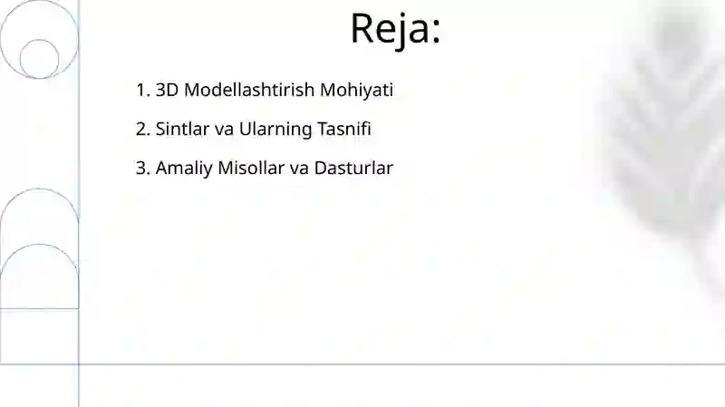 3D modellashtirish 2