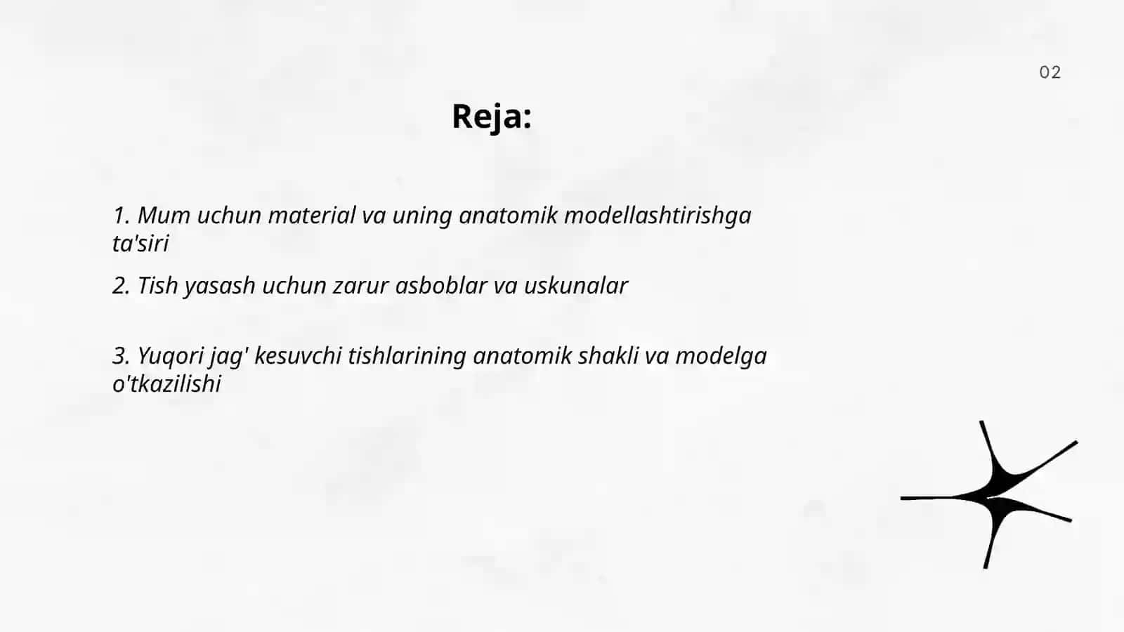 Yuqori va pastki jag' tishlarining anatomik shakllarini mumdan yasash(modellashtirish) 2