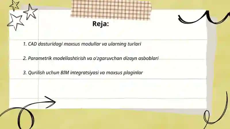 CAD dasturidagi arnawli dasturler haqqinda uliwmaliq magliwmatlar 2