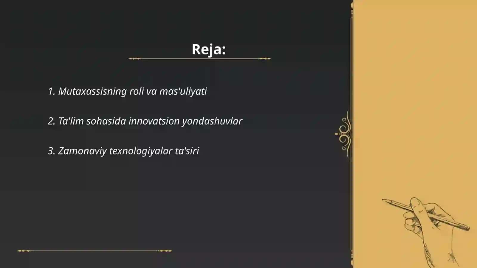 Mutaxassisning ozbekcha taqdimot nutqi 2