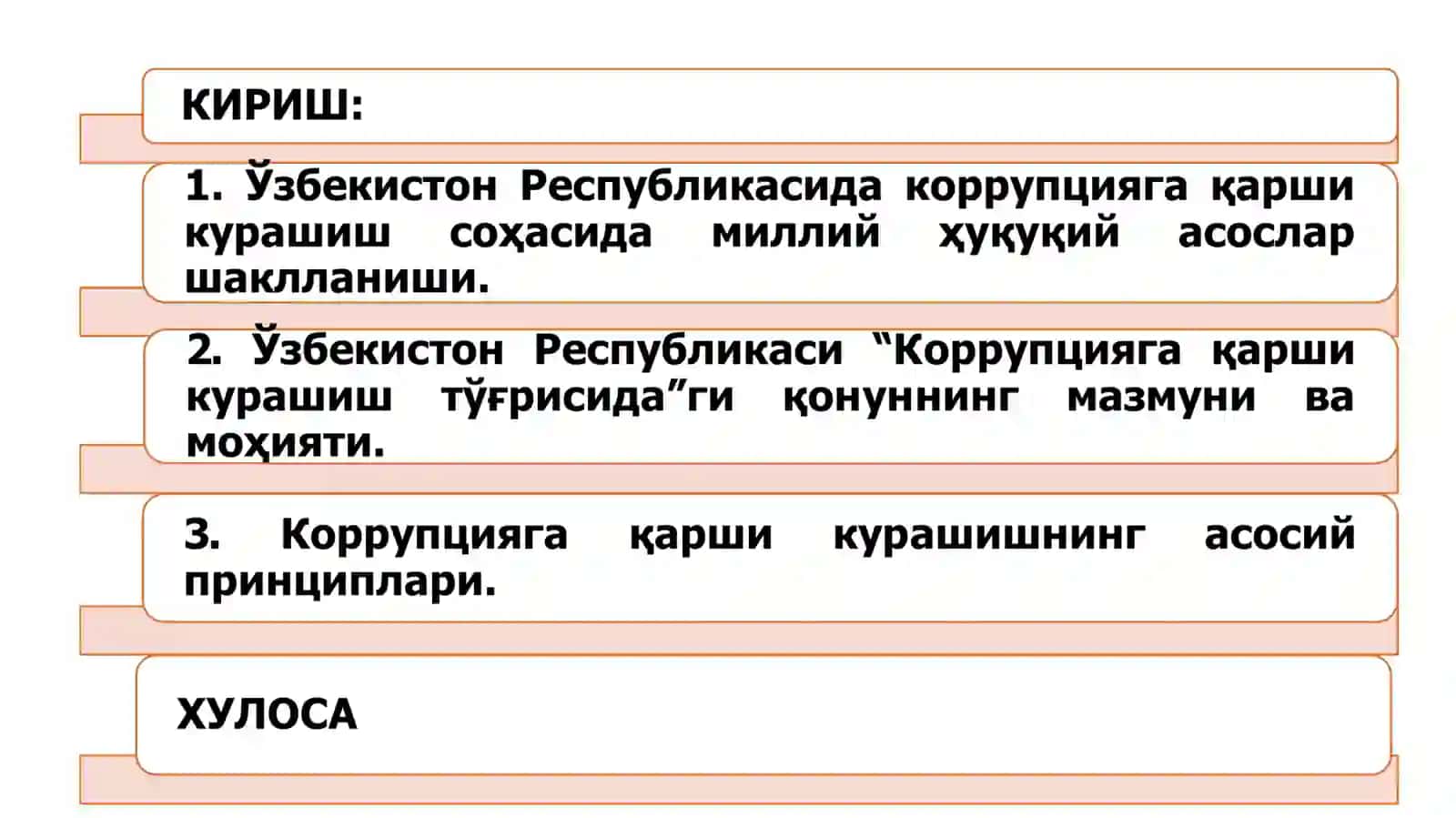 КОРРУПЦИЯГА ҚАРШИ КУРАШИШНИНГ МИЛЛИЙ ҲУҚУҚИЙ АСОСЛАРИ ВА ПРИНЦИПЛАРИ 2