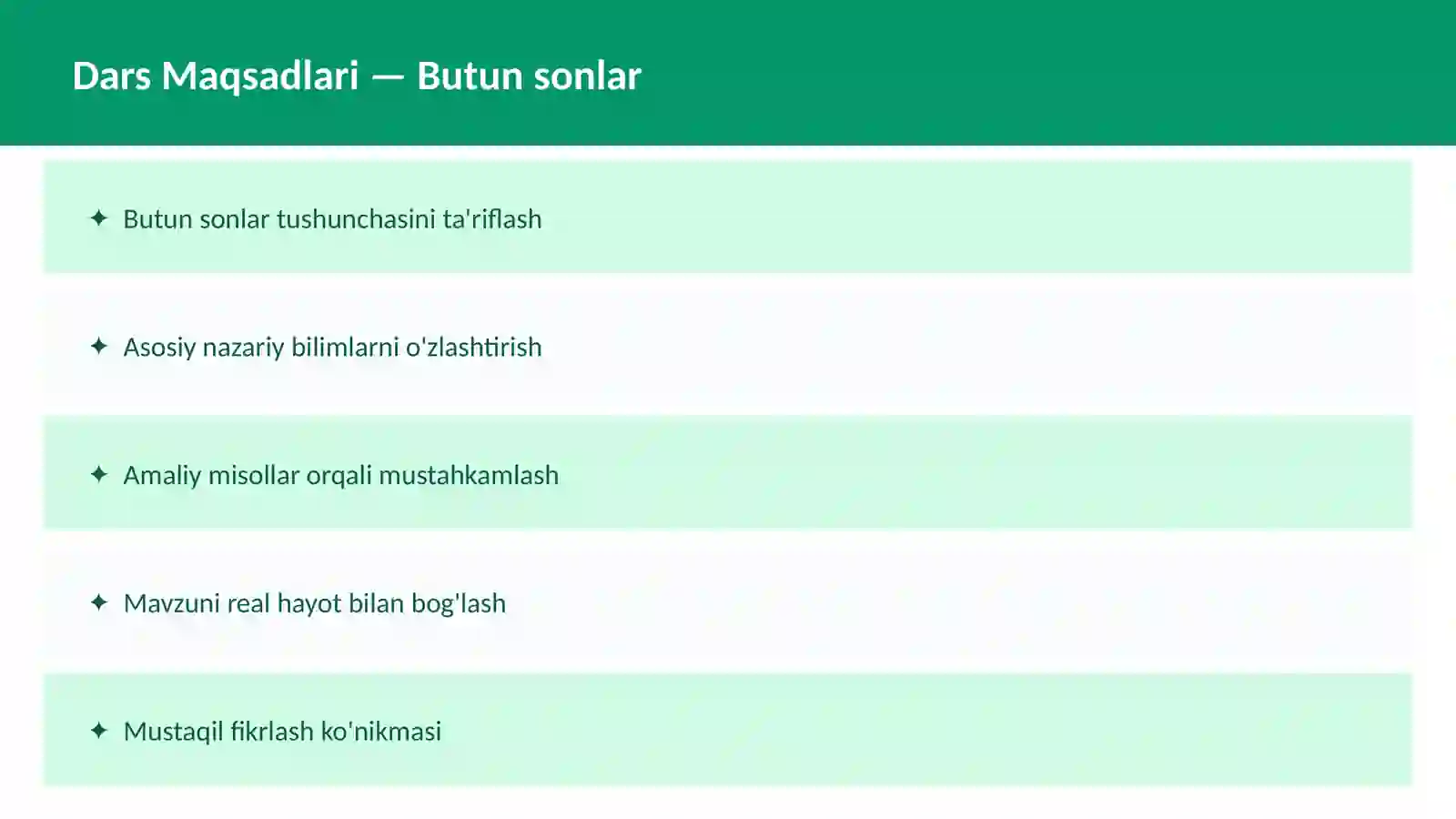 Sonlar nazariyasi 2