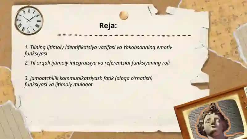 Tilning ijtimoiy vazifalari va r.o.yakobson tomonidan ilgari surilgan til funksiyalari 2