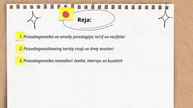 Psixodiagnostika va amaliy psixologiya: ta'rif va vazifalar 2