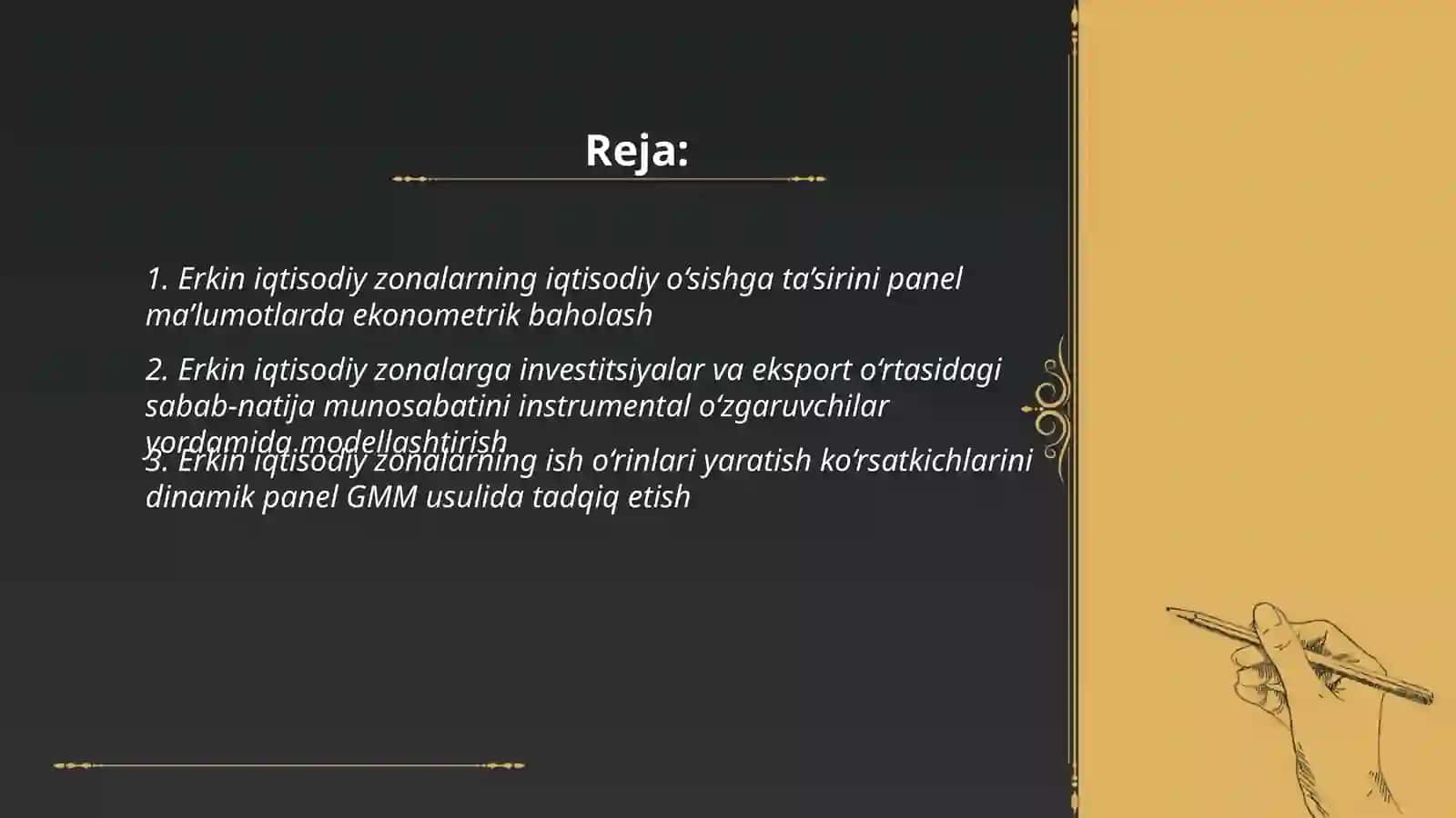 Erkin iqtisodiy zonalar rivojlanish ko‘rsatkichlarini ekonometrik modellashtirish 2