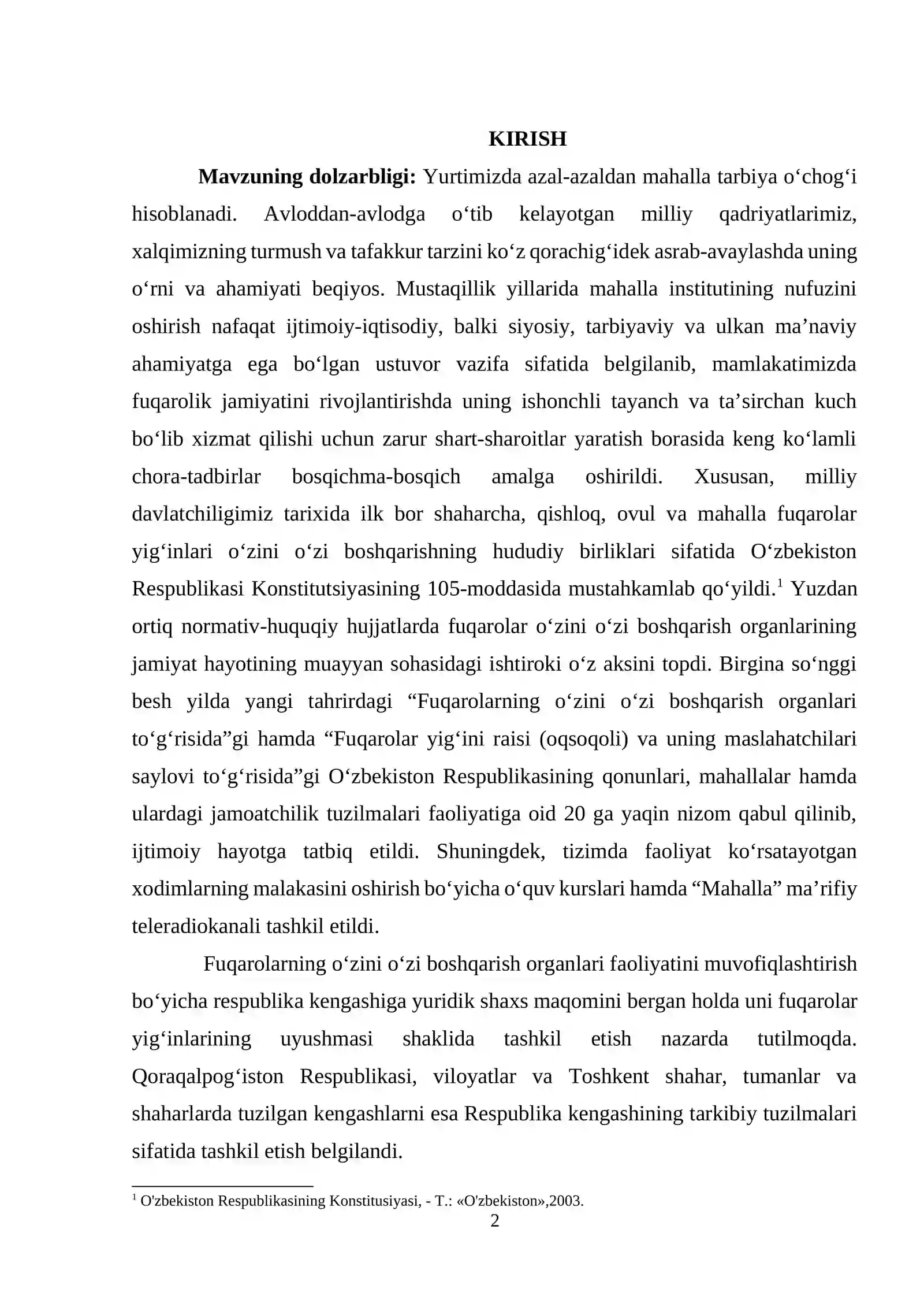MAHALLANING PAYDO BO’LISH TARIXI 2