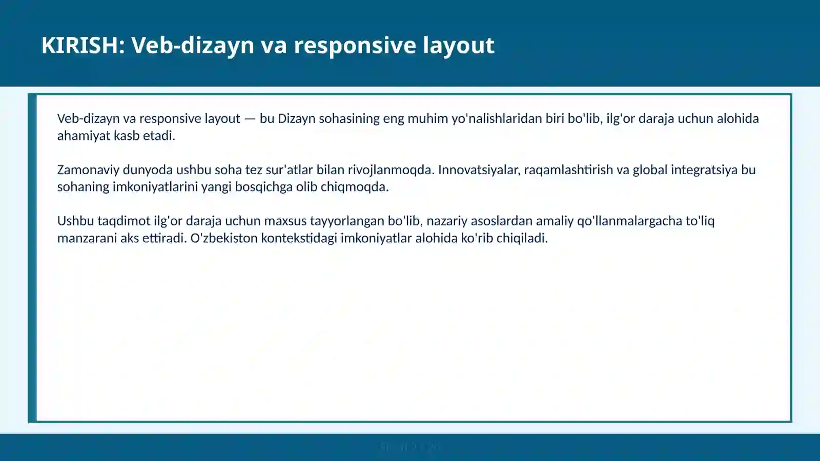 VEB-DIZAYN VA RESPONSIVE LAYOUT 2
