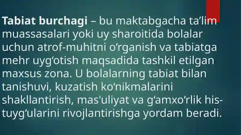 Tabiat burchagi 2