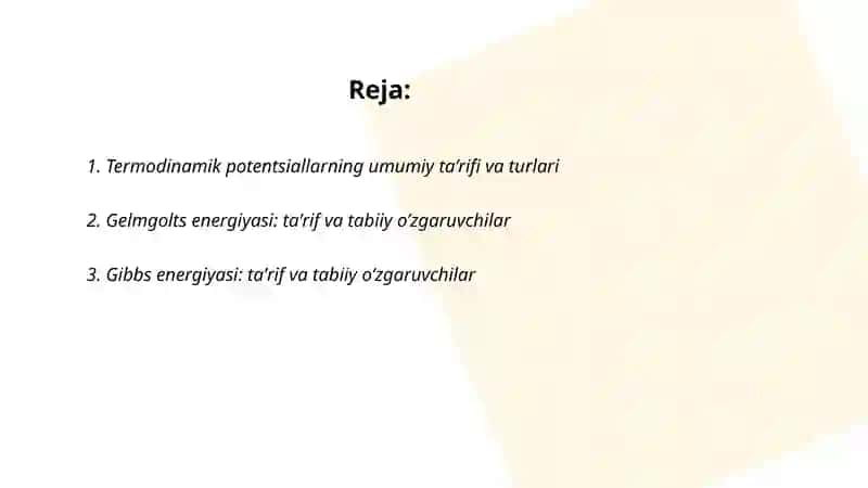 Termodinamik potensiallar 2