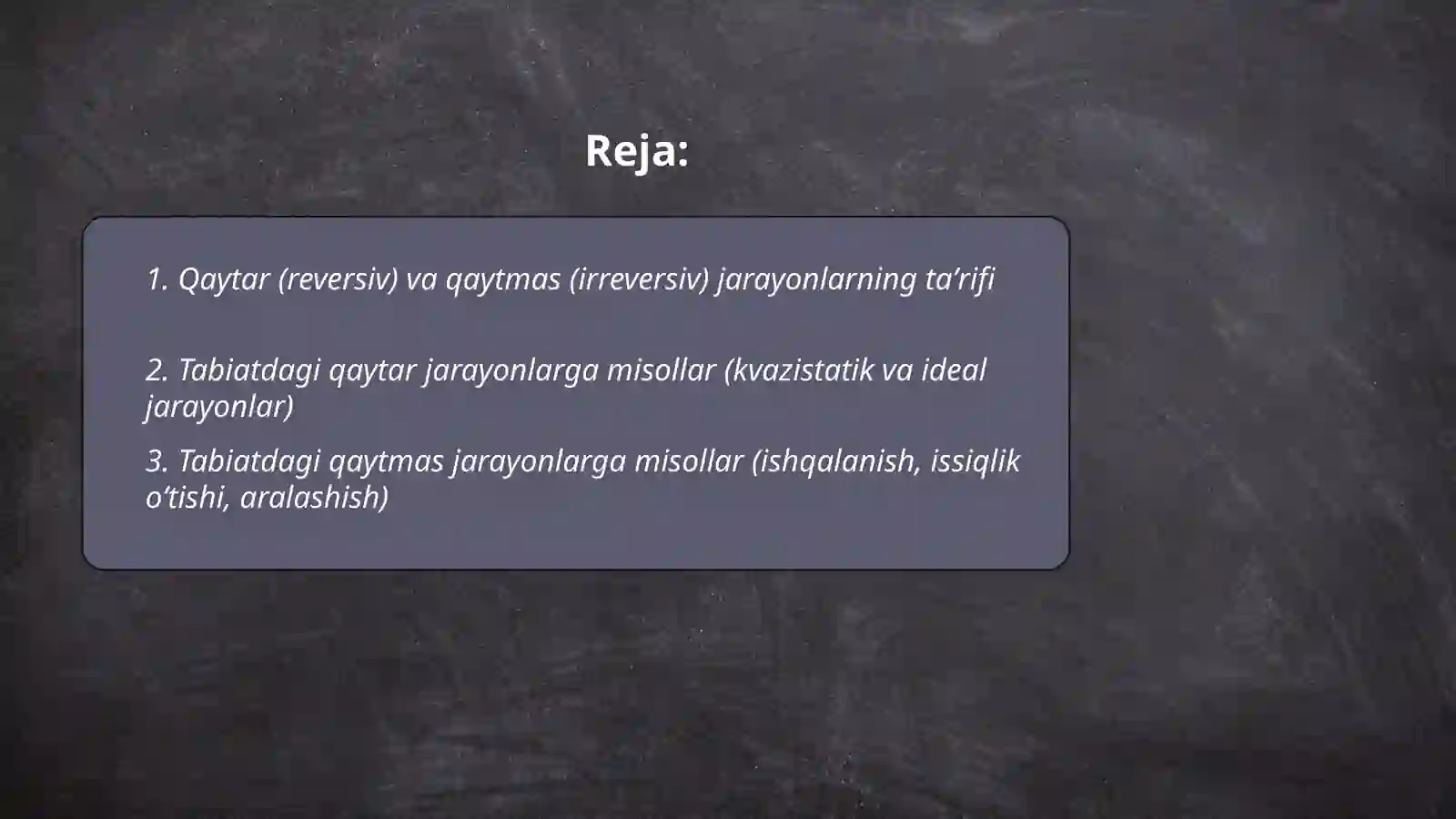 Termodinamika asoslari 2