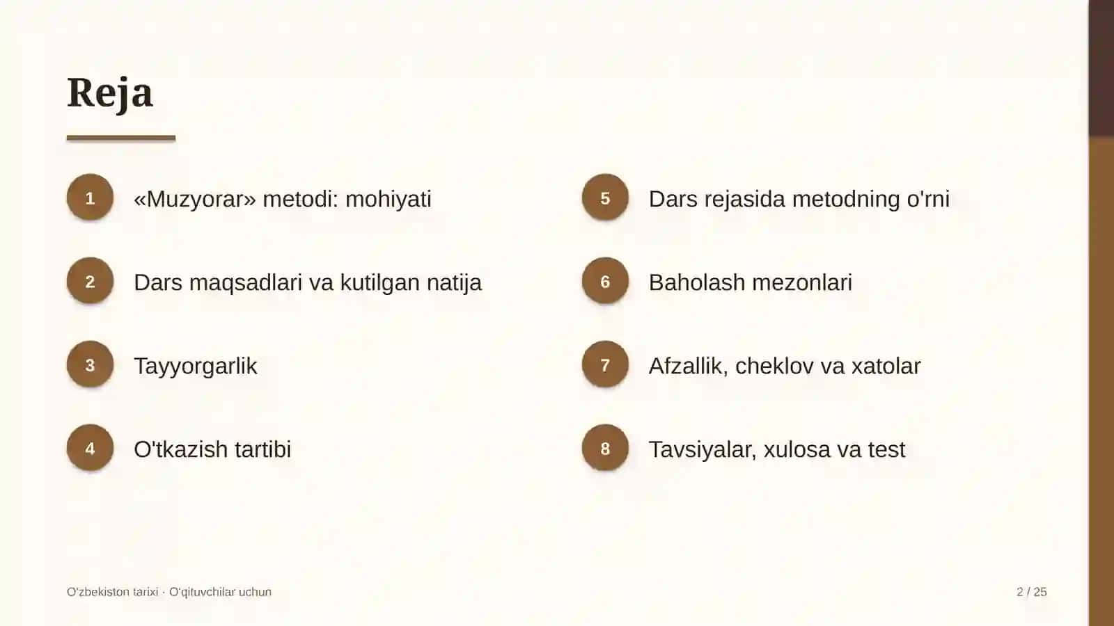 o'zbekiston tarixi darslarida muzyorar metodidan foydalanish 1117 2