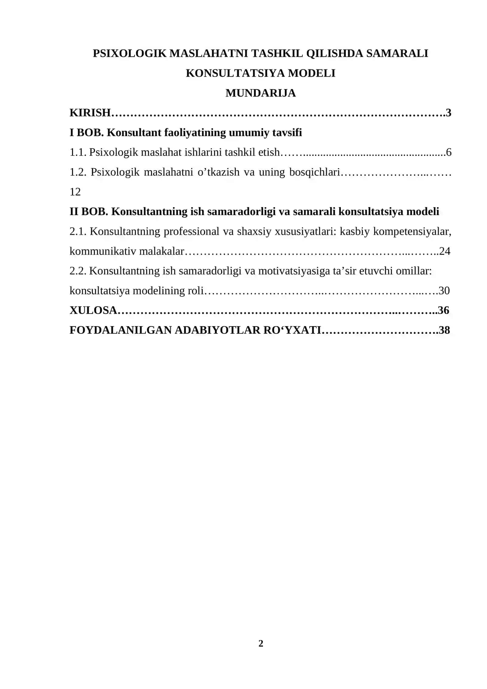 PSIXOLOGIK MASLAHATNI TASHKIL QILISHDA SAMARALI KONSULTATSIYA MODELI 2