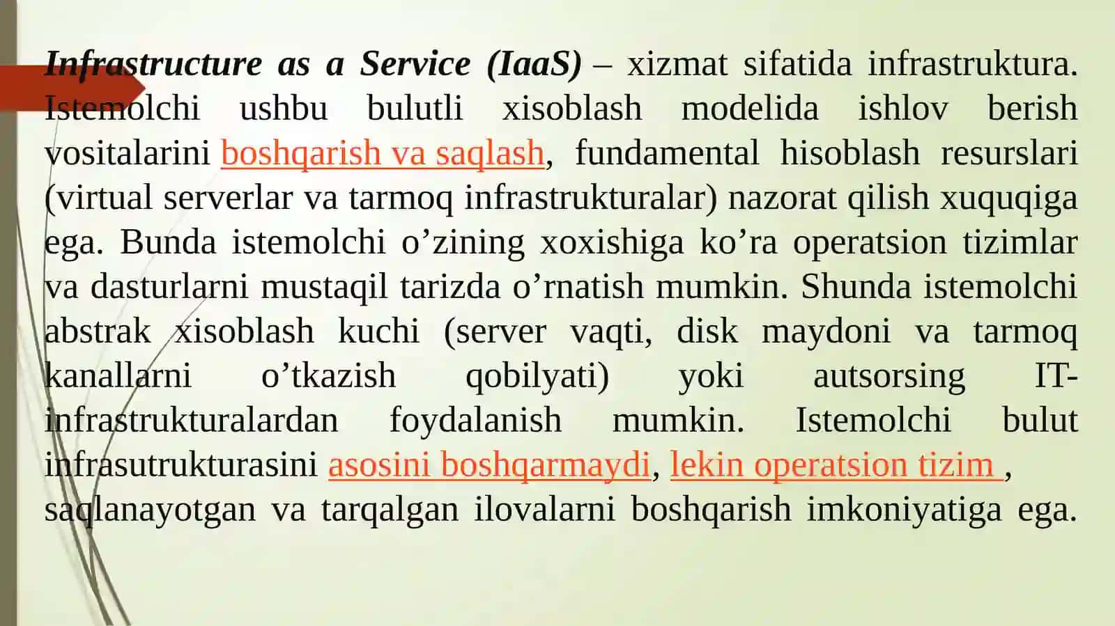 InfrastructureasaServic(IaaS) –hizmatsifatidainfrastrukturanio’rganish 2