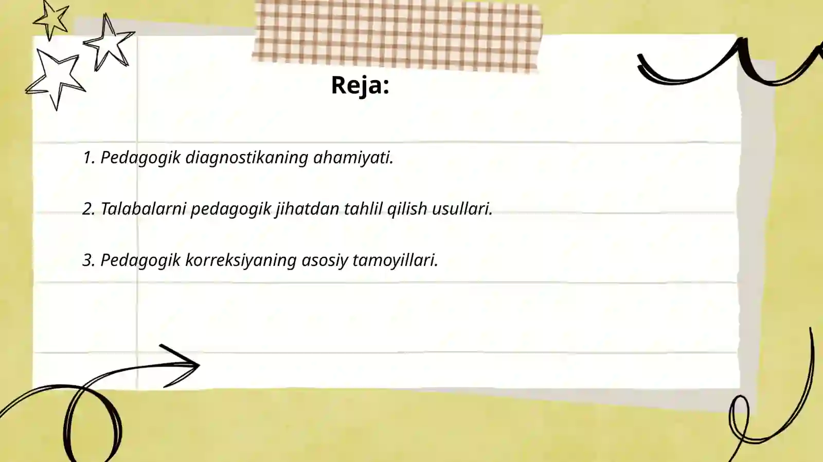 Pedagogik diagnostika va pedagogik korreksiya. Korreksion pedagogika 2