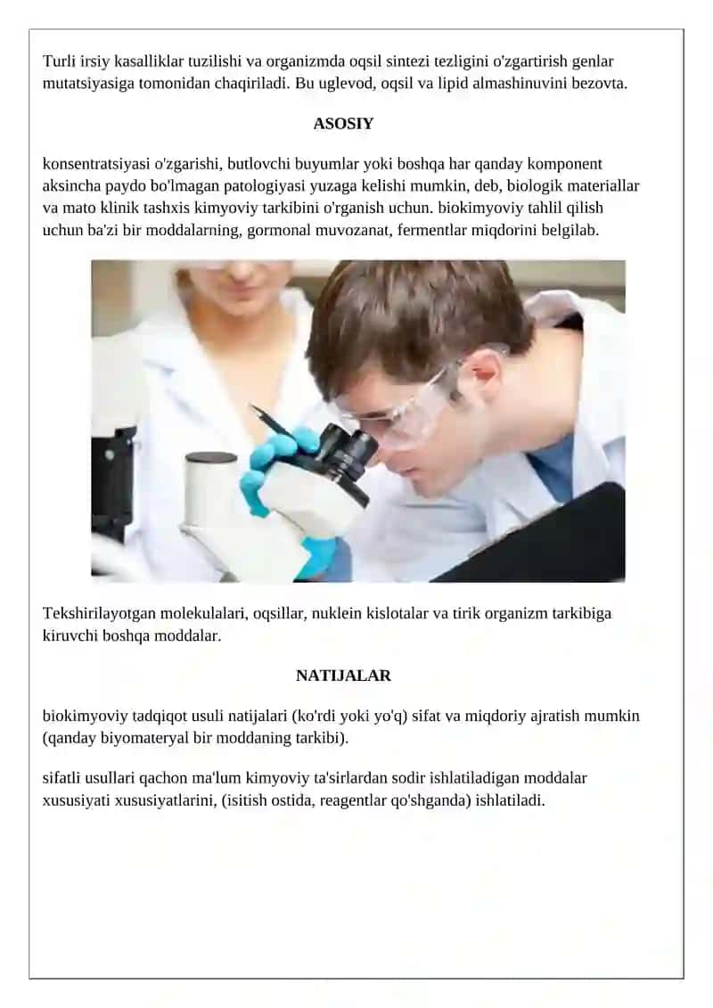 Biokimyoviy Usul Tadqiqotlar 2