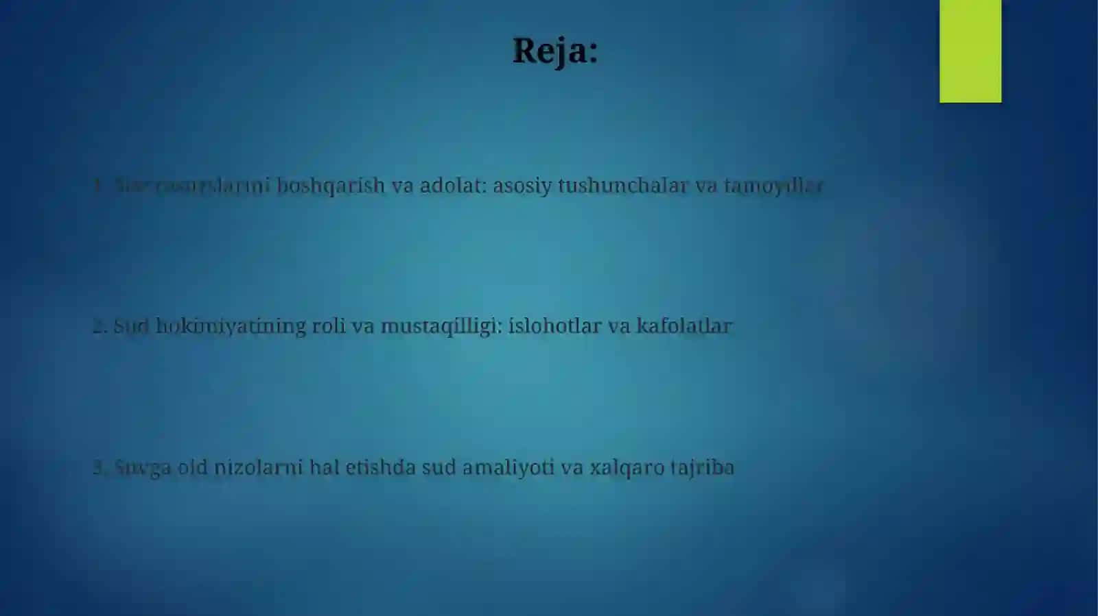 Sud hokimiyati va odil sudlovga oid yangiliklar 2