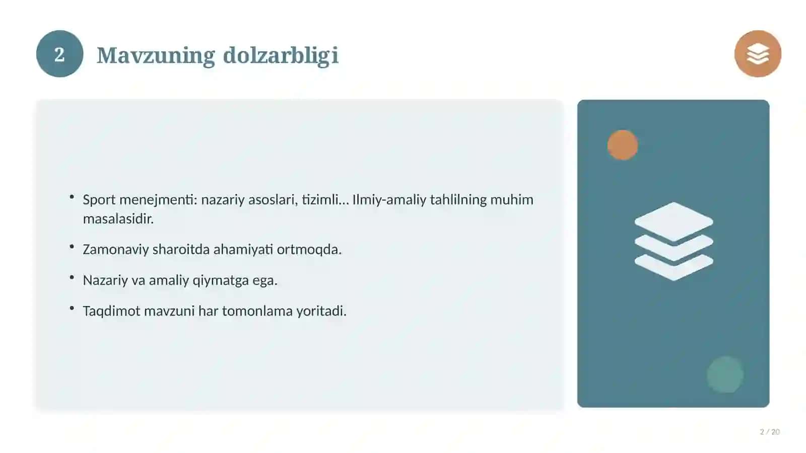 Sport menejmenti: nazariy asoslari, tizimli yondashuvda (Mustaqil ta'lim topshirig'i) 2