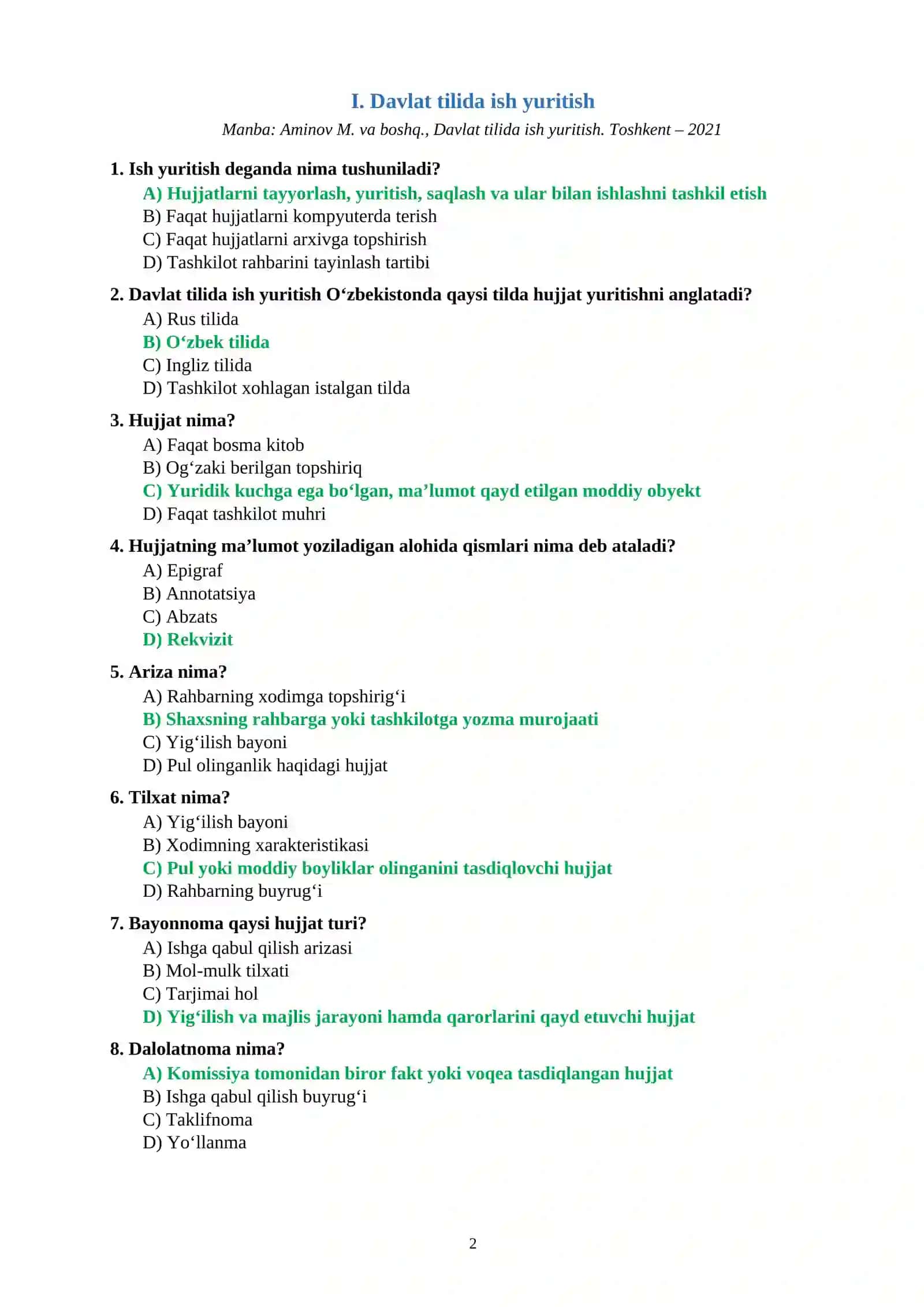 Maktab maslaxatchisi 600 ta test 2