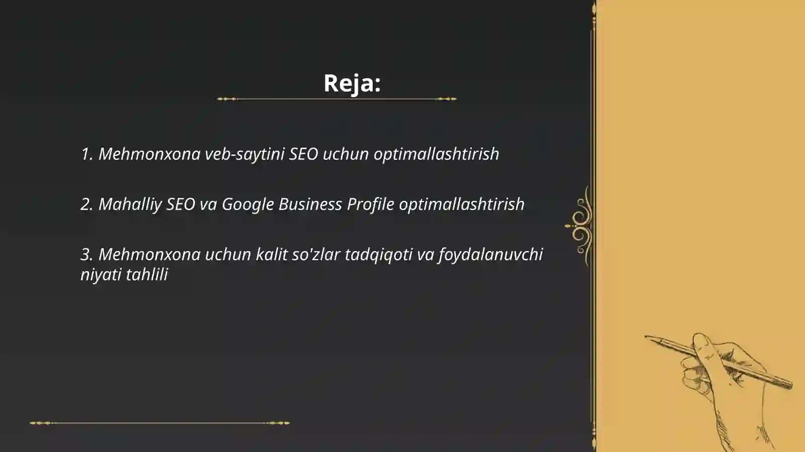 Mehmonxonalar uchun ragamli marketing: SEO va SMM usullari 2