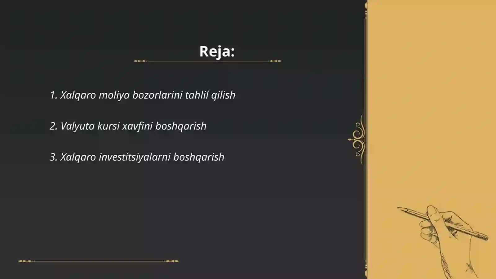 Xalqaro biznesda moliyaviy menejmentni boshqarish, valutalar va transchegaraviy risklar 2