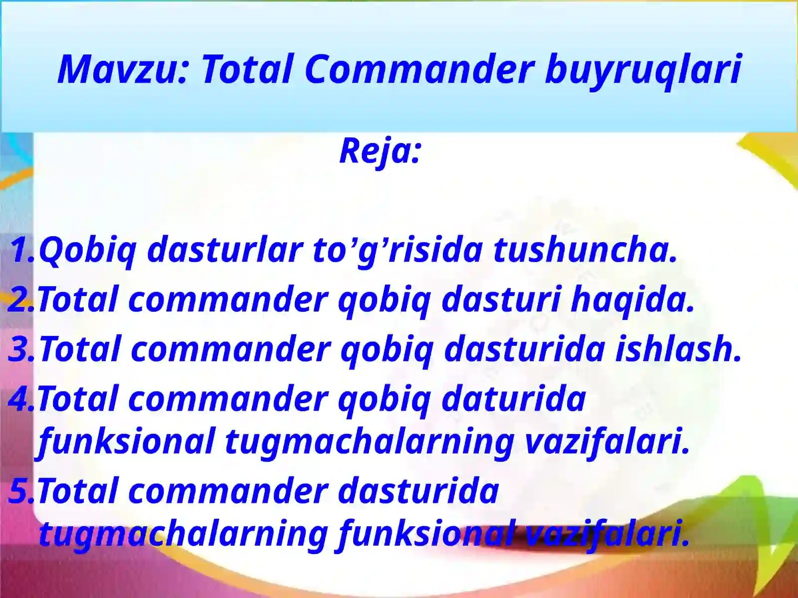 Total Commanderbuyruqlari 2