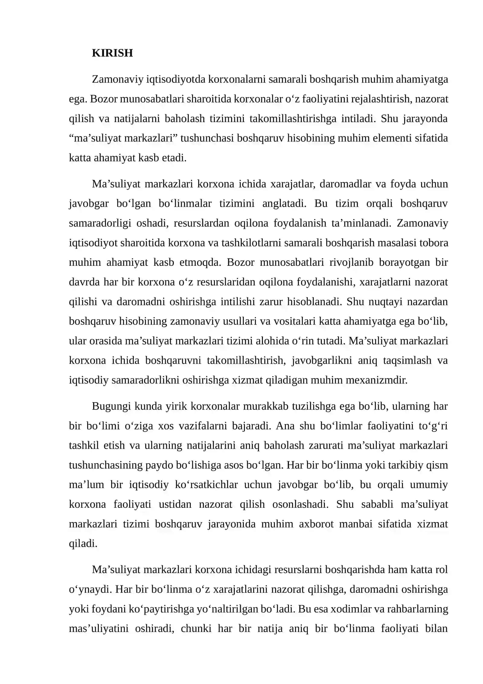 MA’SULIYAT MARKAZLARI TUSHUNCHASI 2