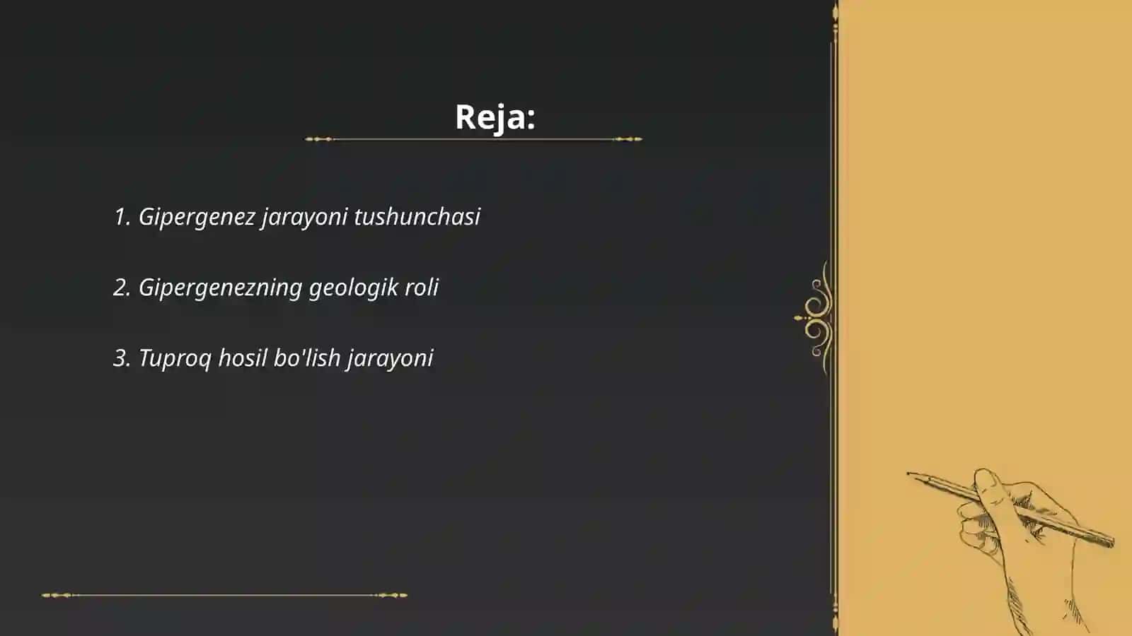 Gipergenezis jarayoni va tuproq hosil qiluvchi togʻ jinslarining vujudga kelishi 2